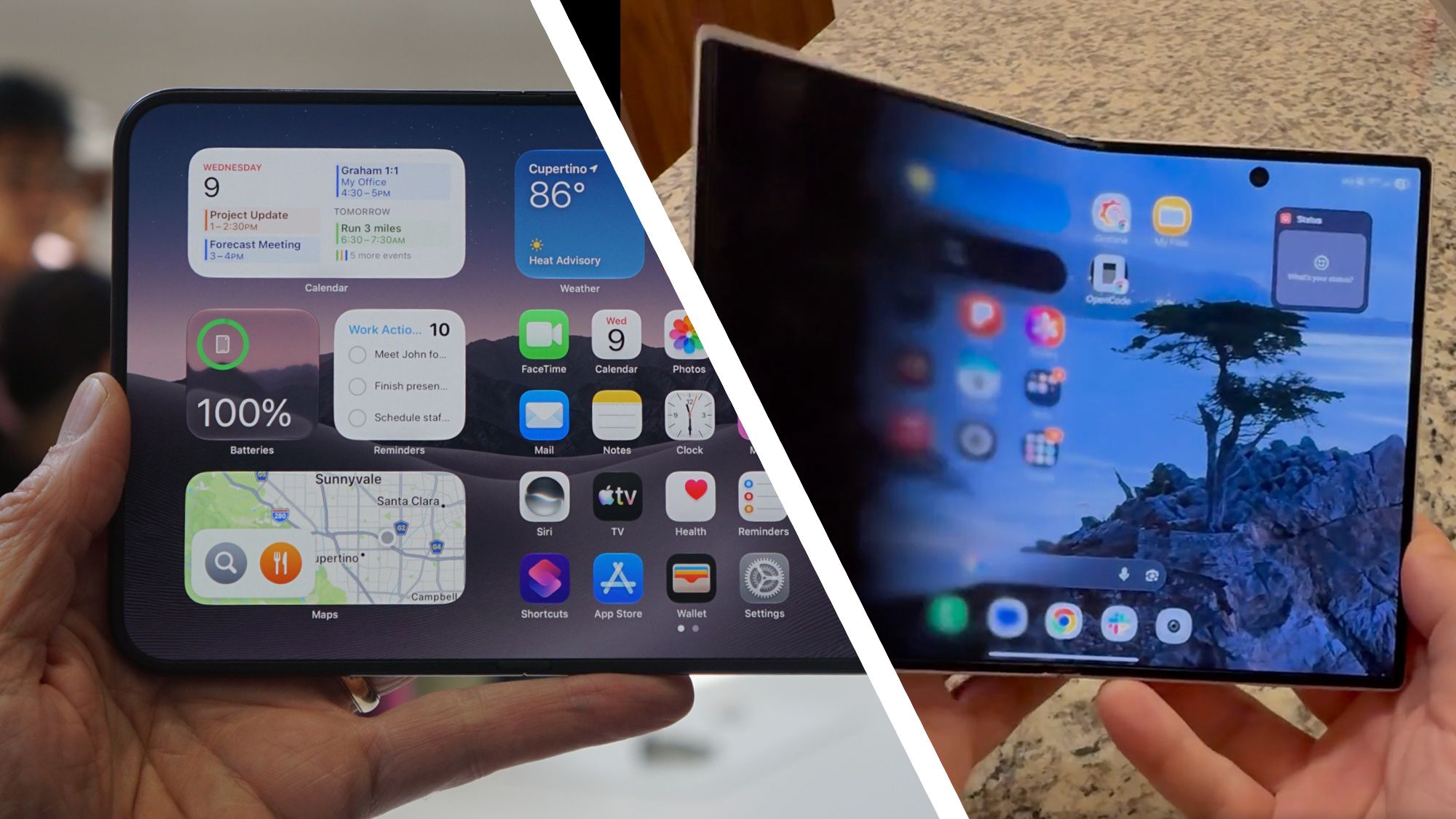Reddit kullanıcısı, Samsung Galaxy Z Fold 8'de iPhone Duo animasyonunu başarıyla taklit etti