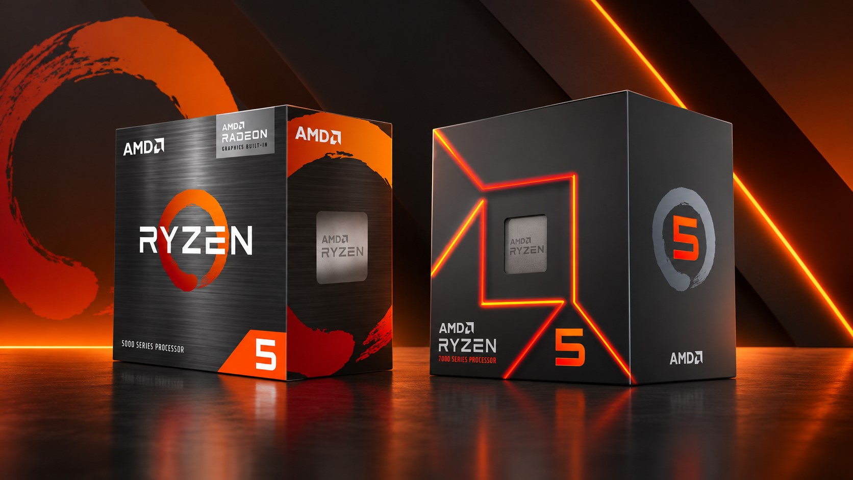 AMD, Ryzen 5 7500'ü Zen 4 serisine ekledi; Zen 3 serisine de Ryzen 5 5500F geldi
