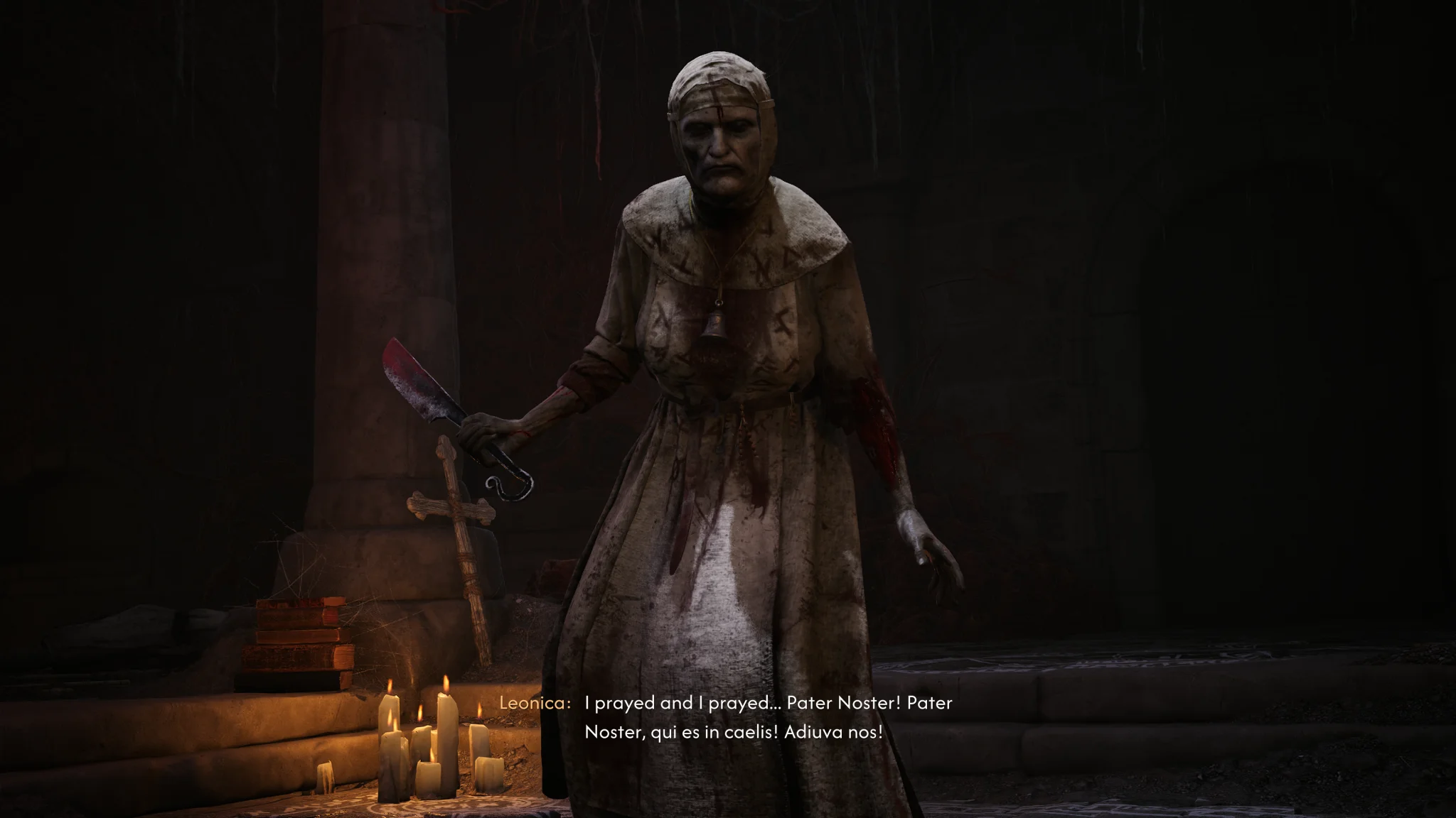 The Blood of Dawnwalker oyununda gotik atmosferde d&uuml;şman karakter