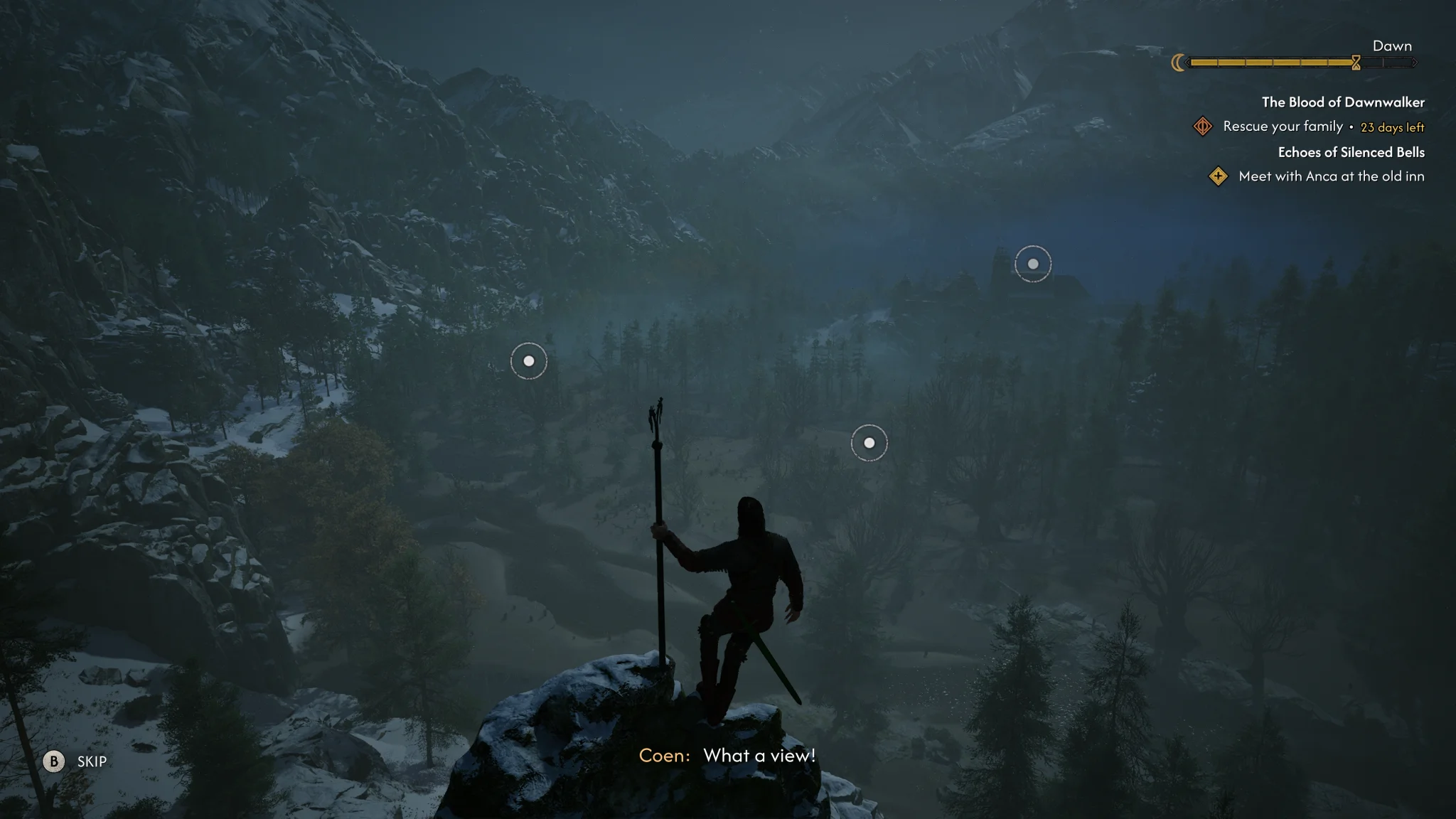 The Blood of Dawnwalker sisli vadi manzarası