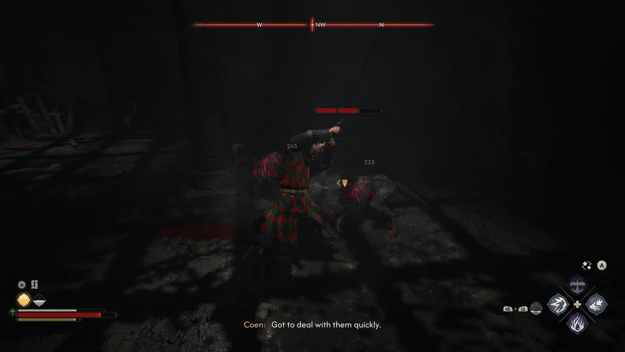 The Blood of Dawnwalker karanlık zindanda savaş sahnesi